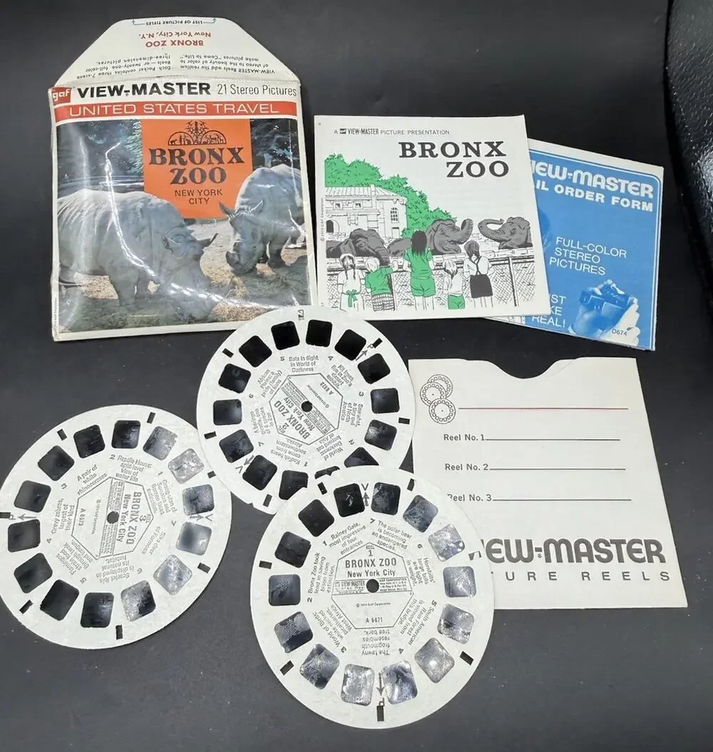 1974 View-Master THE BRONX ZOO New York City A667 -3 Reel Set & Booklet Complete